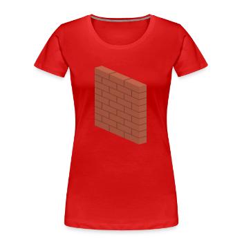 Brick Wall - Construction Masonry Building Mason - Women's Premium Organic T-Shirt - navy - Front - Mia (176cm)