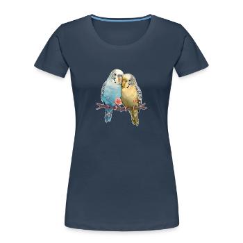 Budgies - Women's Premium Organic T-Shirt - navy - Front - Mia (176cm)
