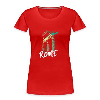 Rom, historische Stadt - Frauen Premium Bio T-Shirt - Navy - Vorne - Mia (176cm)