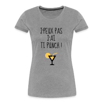 Guadeloupe / 971 / Guadeloupéen / Guadeloupéenne - T-shirt bio Premium Femme - bleu marine - Devant - Mia (176cm)
