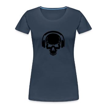 DJ - T-shirt bio Premium Femme - bleu marine - Devant - Mia (176cm)