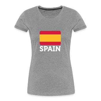 National Flag Of Spain - Women's Premium Organic T-Shirt - navy - Front - Mia (176cm)