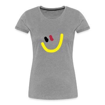 EM2018 DE (Smiley) - Frauen Premium Bio T-Shirt - Navy - Vorne - Mia (176cm)