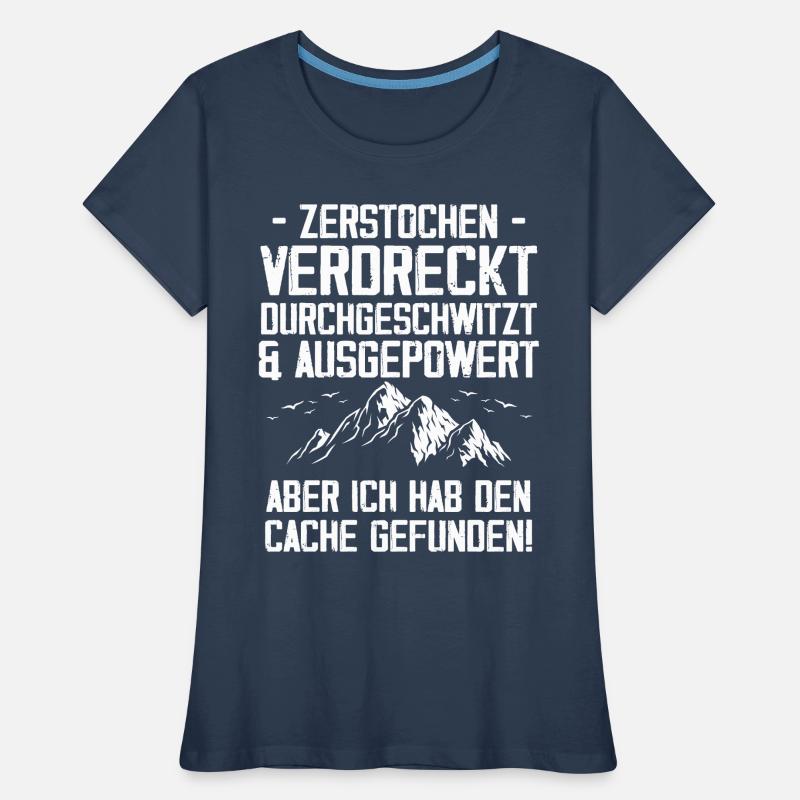 Gecache Geocaching Hobby Cache Frauen Premium Bio T-Shirt