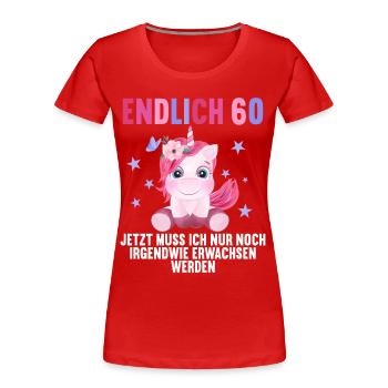 60 Jahre Nur noch erwachsen werden 60. Geburtstag - Frauen Premium Bio T-Shirt - Navy - Vorne - Mia (176cm)