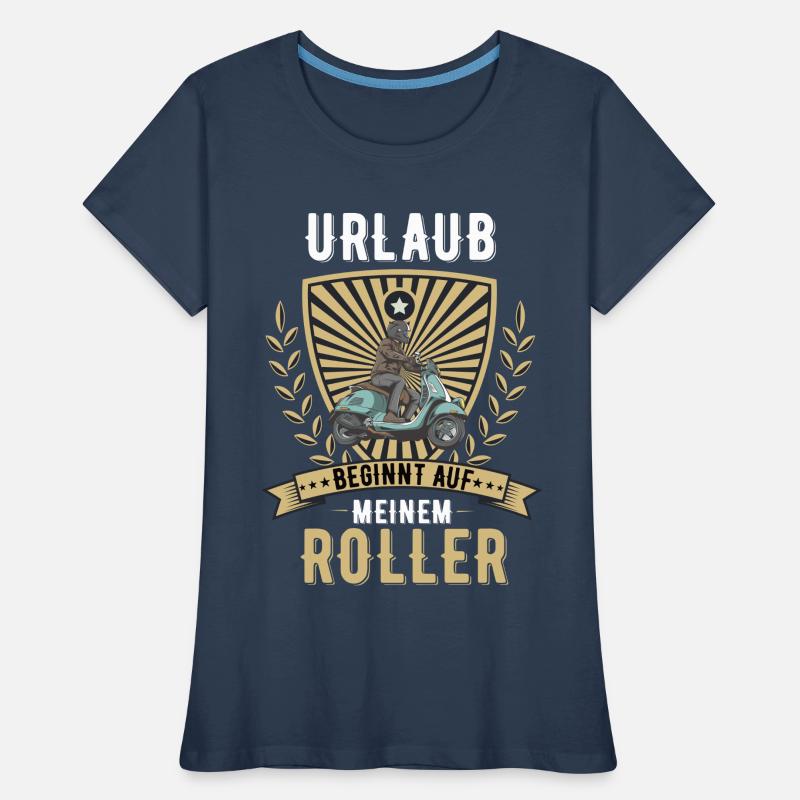 Roller Rollerfahrer Scooter Moped Motorroller Frauen Premium Bio T-Shirt