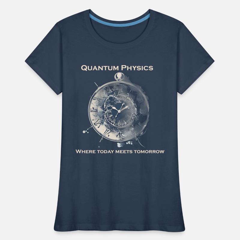 Clock uncertainty relation, quantum physics Women's Premium Organic T-Shirt