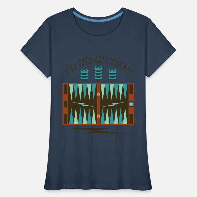 Backgammon Spiel Frauen Premium Bio T-Shirt