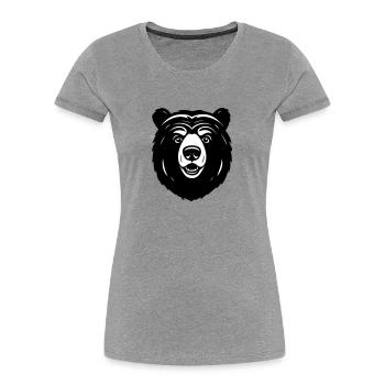Lieblich neugieriger Comic Bär - Frauen Premium Bio T-Shirt - Navy - Vorne - Mia (176cm)