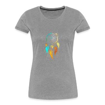 Traumfänger Free Spirit Boho Freizeit Design - Frauen Premium Bio T-Shirt - Navy - Vorne - Mia (176cm)