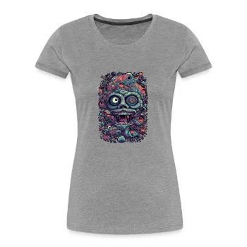 Trippy Explosion - Psychedelic Motif - Women's Premium Organic T-Shirt - navy - Front - Mia (176cm)