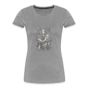 Belle, femme squelette d’horreur de conte de fées - T-shirt bio Premium Femme - bleu marine - Devant - Mia (176cm)