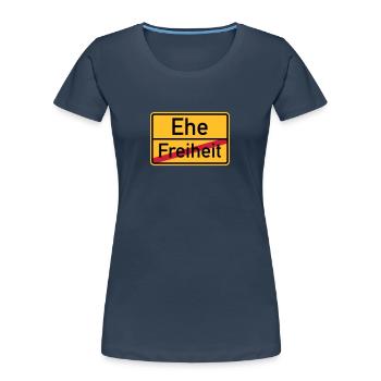 Ehe - Frauen Premium Bio T-Shirt - Navy - Vorne - Mia (176cm)