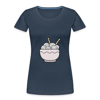 Ramen Nudeln Japan Küche - Frauen Premium Bio T-Shirt - Navy - Vorne - Mia (176cm)