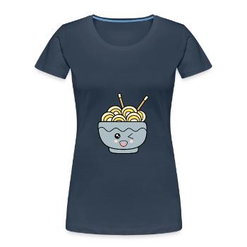 Ramen Nudeln Japan Küche - Frauen Premium Bio T-Shirt - Navy - Vorne - Mia (176cm)