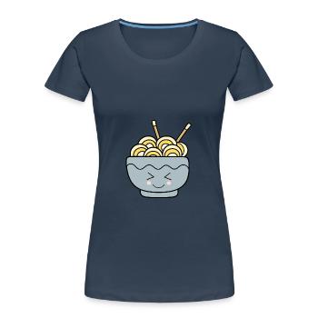 Ramen Nudeln Japan Küche - Frauen Premium Bio T-Shirt - Navy - Vorne - Mia (176cm)