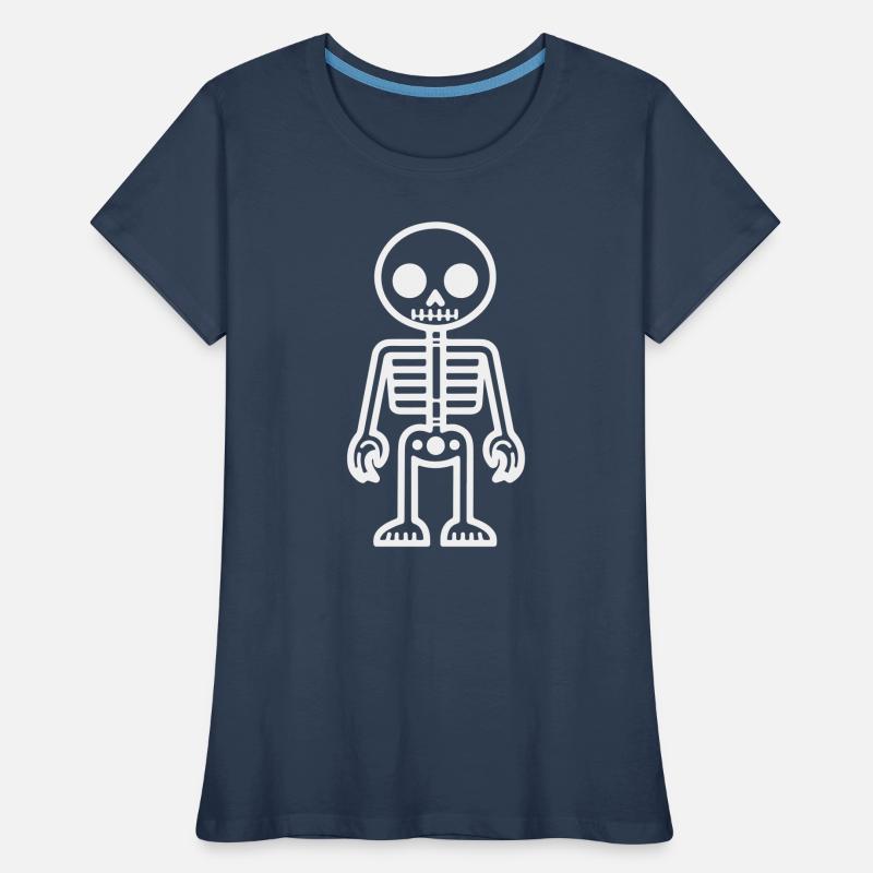 Conception squelette de style rétro T-shirt bio Premium Femme