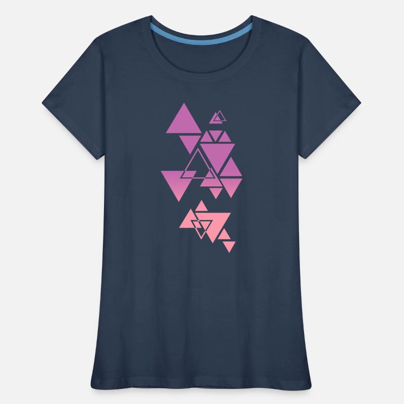 Gradient Triangle Pattern Pink Women's Premium Organic T-Shirt