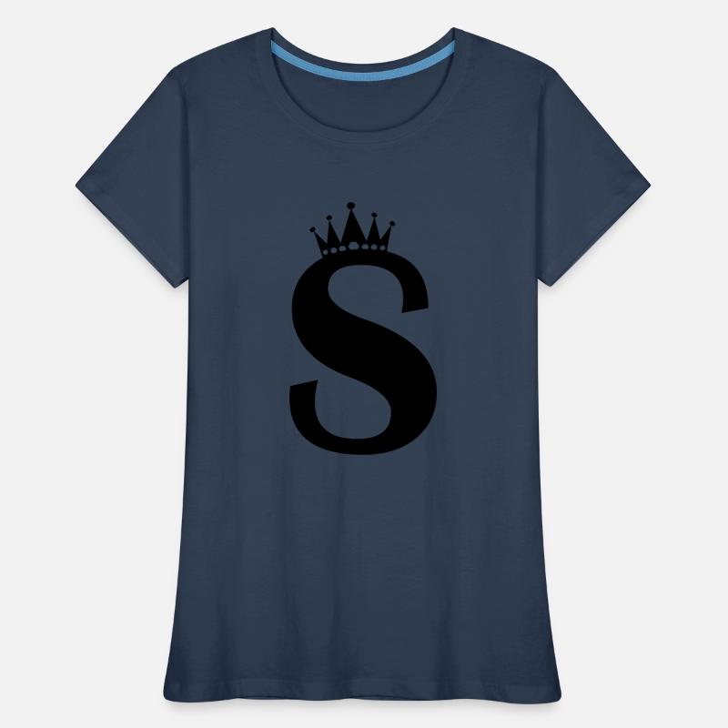 buchstabe S Krone Frauen Premium Bio T-Shirt