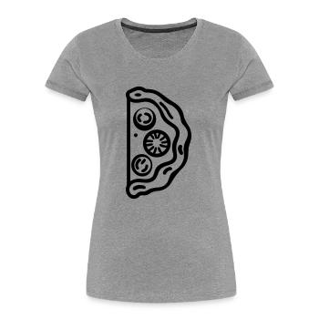 part de pizza - T-shirt bio Premium Femme - bleu marine - Devant - Mia (176cm)