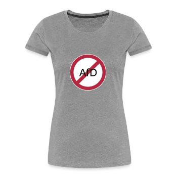 Stop Afd - Frauen Premium Bio T-Shirt - Navy - Vorne - Mia (176cm)