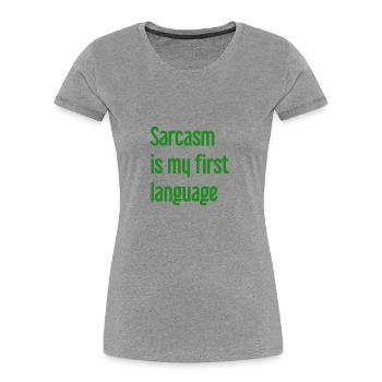 Sarcasme Pro - T-shirt bio Premium Femme - bleu marine - Devant - Mia (176cm)