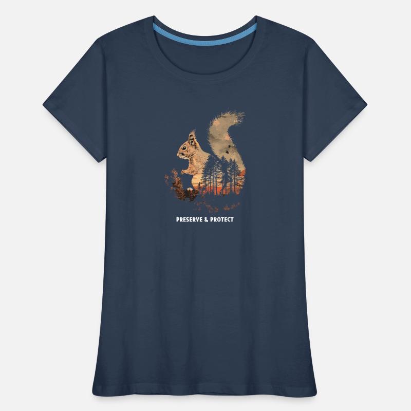 Preserve & Protect Squirrel Tree Squirrel Forest Women's Premium Organic T-Shirt