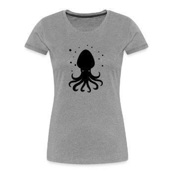 Oktopus Krake Zootier Meereswesen Tentakel - Frauen Premium Bio T-Shirt - Navy - Vorne - Mia (176cm)
