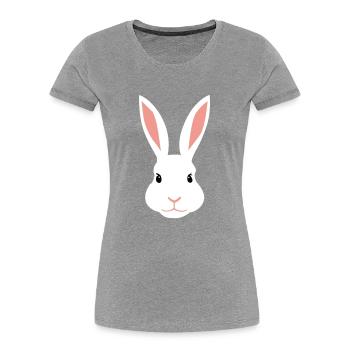 White female rabbit - Women's Premium Organic T-Shirt - navy - Front - Mia (176cm)