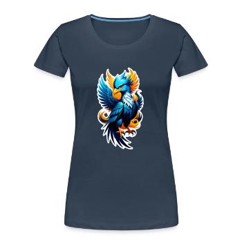 Phönix - Phönix - Feuervogel - Frauen Premium Bio T-Shirt - Navy - Vorne - Mia (176cm)