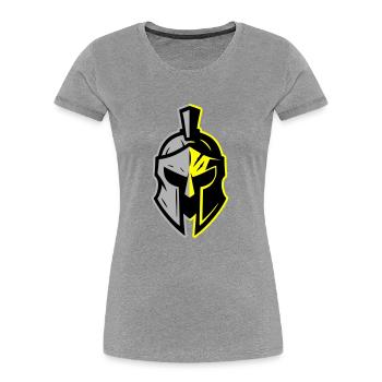 Spartaner Helm Symbol - Frauen Premium Bio T-Shirt - Navy - Vorne - Mia (176cm)