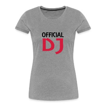 Official DJ - Women's Premium Organic T-Shirt - navy - Front - Mia (176cm)