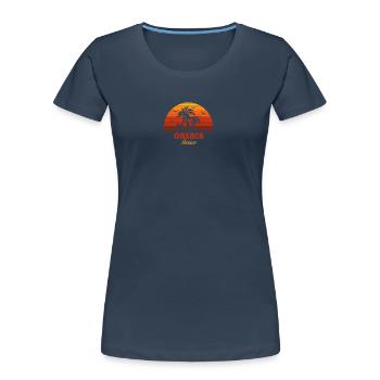 Cool Oaxaca Mexico Beach Sunset Souvenir - Women's Premium Organic T-Shirt - navy - Front - Mia (176cm)