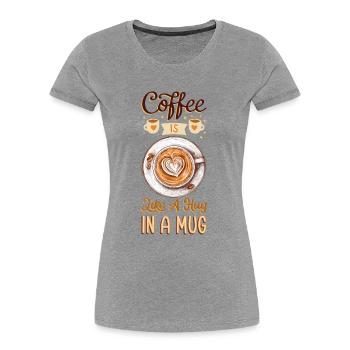 Café Amateur de café Tasse à café Barista Boisson - T-shirt bio Premium Femme - bleu marine - Devant - Mia (176cm)