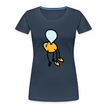 chewing_gum_man - T-shirt bio Premium Femme - bleu marine - Devant - Mia (176cm)