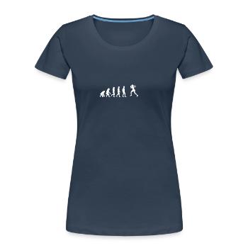 EVOLUTION tennis star wimbledon - Frauen Premium Bio T-Shirt - Navy - Vorne - Mia (176cm)