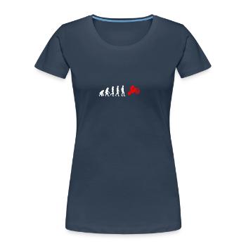 EVOLUTION motorcross biker motorcycle - Women's Premium Organic T-Shirt - navy - Front - Mia (176cm)