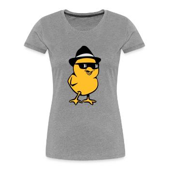 poussins doux - T-shirt bio Premium Femme - bleu marine - Devant - Mia (176cm)