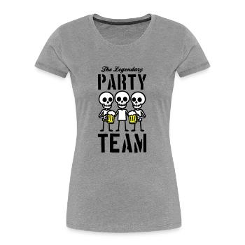 Skelett Bier Party Team - Frauen Premium Bio T-Shirt - Navy - Vorne - Mia (176cm)