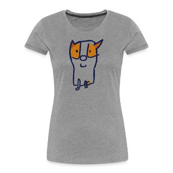 Chien démoniaque le plus en colère - T-shirt bio Premium Femme - bleu marine - Devant - Mia (176cm)