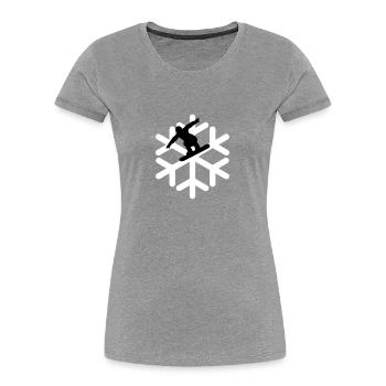 Snowboarder - T-shirt bio Premium Femme - bleu marine - Devant - Mia (176cm)