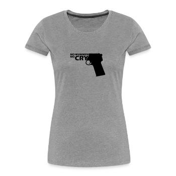 wummen - Frauen Premium Bio T-Shirt - Navy - Vorne - Mia (176cm)