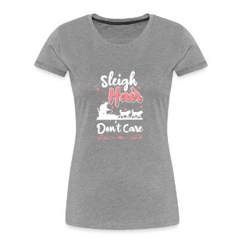 Tobogganing Christmas Winter Sports Wooden Sledge - Women's Premium Organic T-Shirt - navy - Front - Mia (176cm)