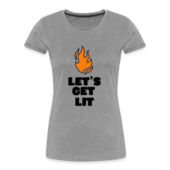 LIGHTER FIRE FIRE CAMPFIRE CAMPGROUND CAMP MOTIFS - Women's Premium Organic T-Shirt - navy - Front - Mia (176cm)