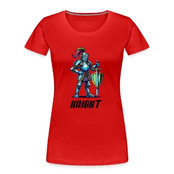 Knight Comic - Women's Premium Organic T-Shirt - navy - Front - Mia (176cm)