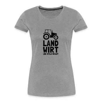 Ich bin Landwirt und stolz drauf! Bäuerinnen Bauer - Frauen Premium Bio T-Shirt - Navy - Vorne - Mia (176cm)
