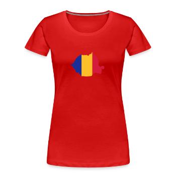 Romania - Women's Premium Organic T-Shirt - navy - Front - Mia (176cm)