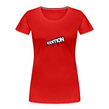 Special Edition Graffiti - Frauen Premium Bio T-Shirt - Navy - Vorne - Mia (176cm)