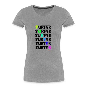 Surfer | Surfen | Wassersport | Sport - Frauen Premium Bio T-Shirt - Navy - Vorne - Mia (176cm)