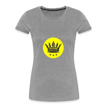 Crown - Women's Premium Organic T-Shirt - navy - Front - Mia (176cm)
